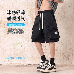 夏季大口袋工装裤男款式直筒五分短裤休闲裤217-2-K196-特P35图片