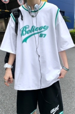 夏季新款短袖T恤港风套装青少年纯篮球服潮流两件套男装F311P58，男装休闲套装，电商A086