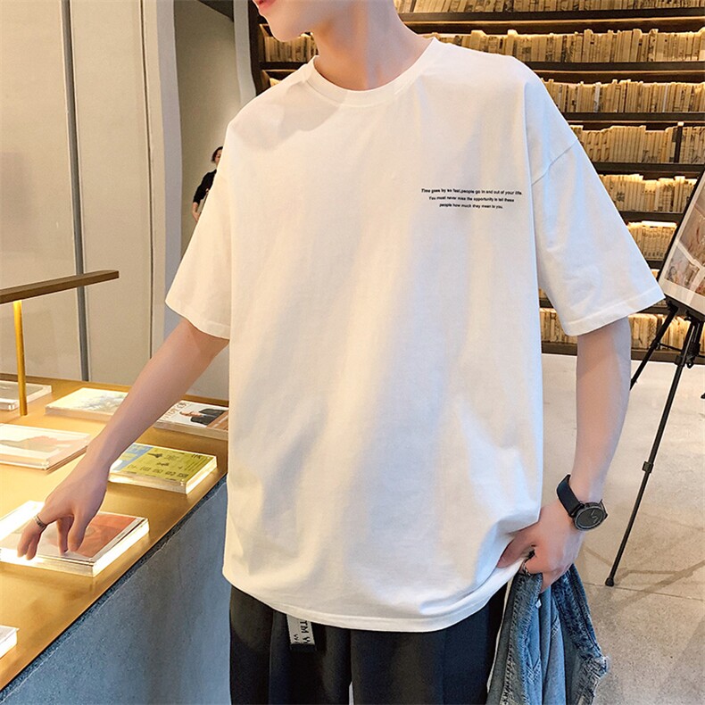 714-1-1066男士夏新款时尚港风体恤短袖高品质纯棉T恤mh，男装T恤，星座714-1