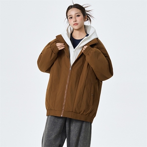 现货美式休闲加厚雪山棉衣夹克外套立领纯色三防户外工装棉服图片