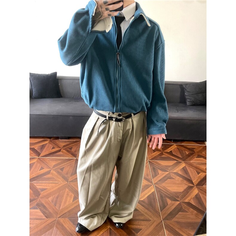 2025新款灯芯绒哈灵顿短宽Boxy秋冬美式复古外套夹克，男装夹克，星座506A