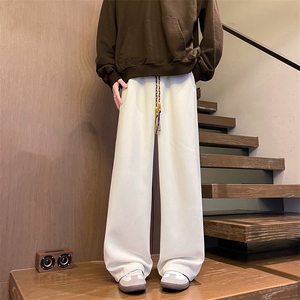8XL-M加绒雪尼尔裤子秋冬麦穗纹卫裤潮牌直筒休闲长裤KZ1938/P58图片