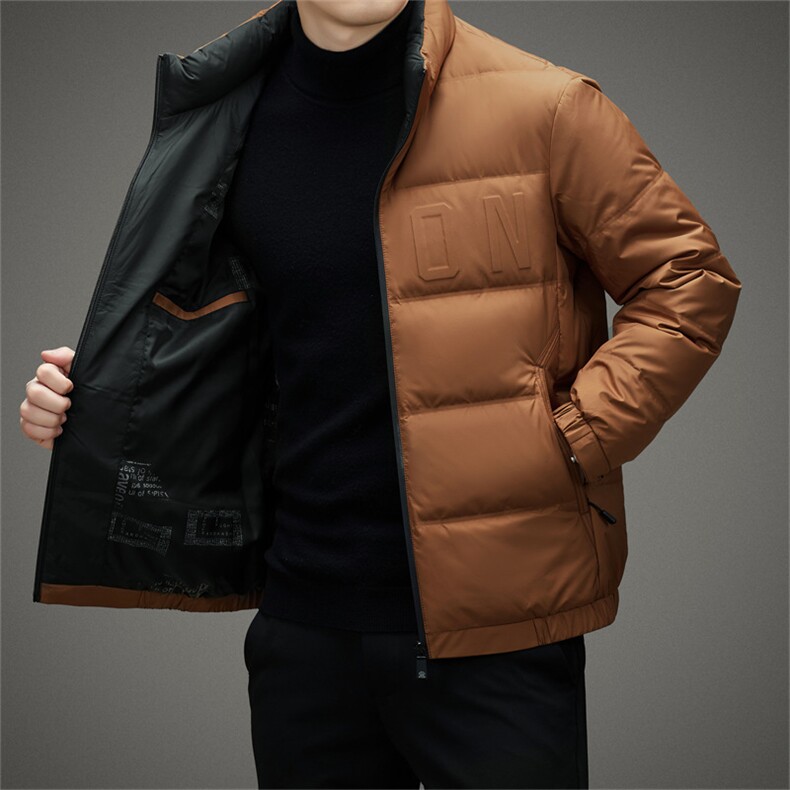 男装羽绒服2023冬季新款中年御寒休闲男士上衣爸爸装加厚保暖外套图片