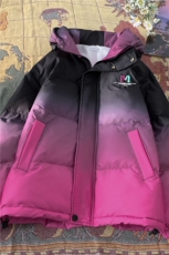 XZ230-1MY52冬款平铺宽松简约扎染渐变刺绣休闲连帽棉服P128控158，男装棉衣，星座230-1
