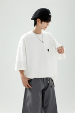 8XL-M重磅！特大码T潮牌上衣男中性华夫格短袖T恤DX304P25控39，男装T恤，电商D206-1