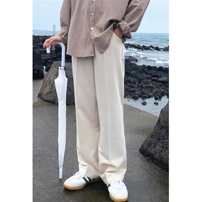 秋冬半松紧大板型垂坠感大码西裤男加绒加厚西裤直筒休闲长裤K04,男装休闲裤,星座1116A（原606A-3）