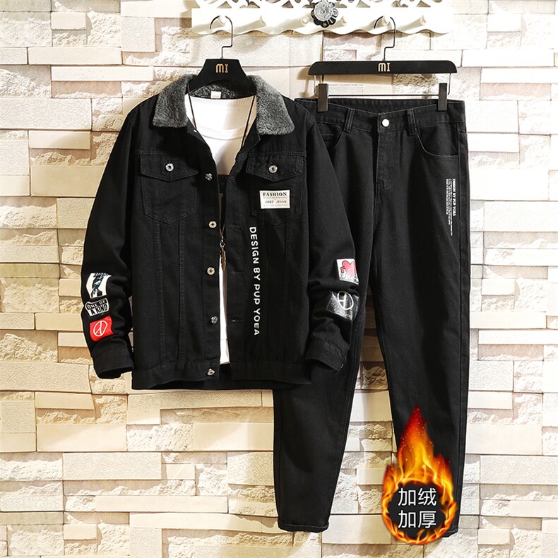 TJ600&708-p130限价168-牛仔情侣套装男大码夹克牛仔外套男士大码，男装工装外套，星座103A