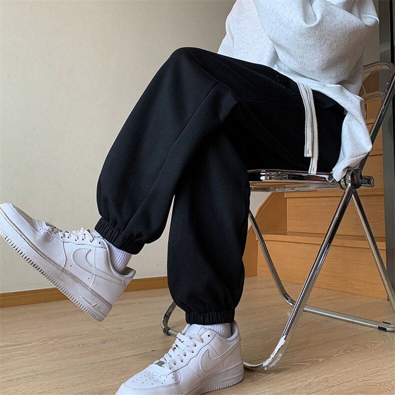 棉M-8XL秋季新款大码束脚潮流休闲卫裤109-K111-P55，男装休闲裤，星座109-1