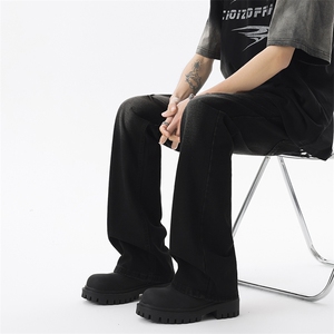 美式ins高街hiphop微喇重工艺水洗复古蓝牛仔裤货号K2322-1P60图片