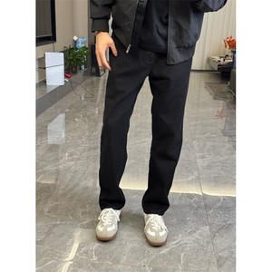 美式高街cleanfit直筒黑色牛仔裤男复古百搭显瘦长裤子K6601特P45图片