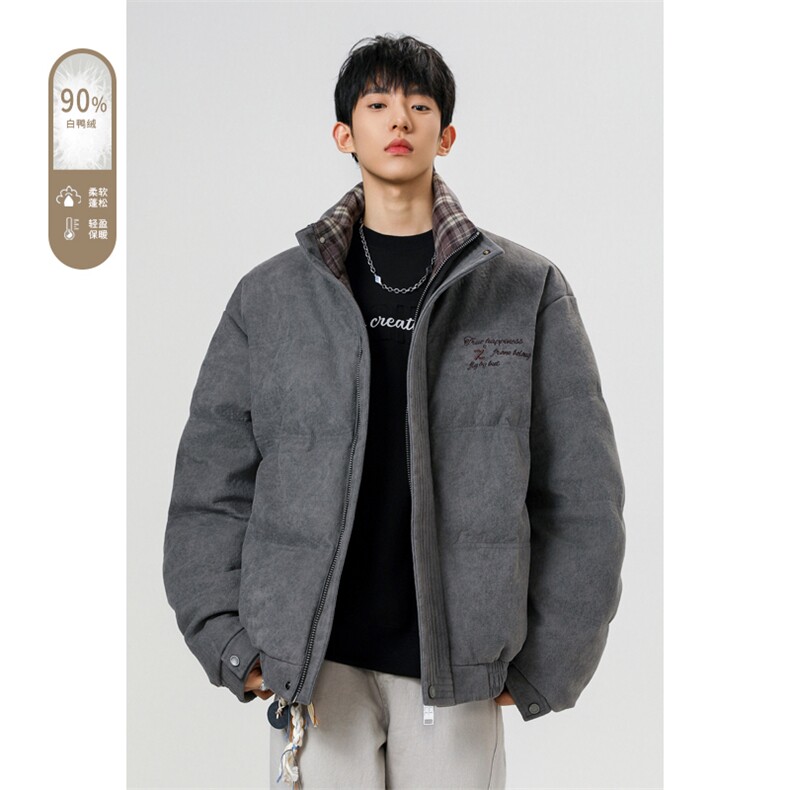 2025冬季新款港风无影大码90%白鸭绒羽绒服M-3XLG9918-特P265，男装羽绒服，电商A022