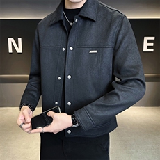 6519-M-3XL-P135店主风秋季翻领简约休闲商务男士高品质夹克外套，男装夹克，电商B255