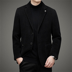 DJ818钱塘2020-3冬季厚款商务休闲简约中年男士毛呢西服P345，男装西服，钱塘207-3