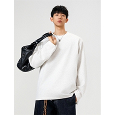 2025新款休闲纯色拼接曼巴棉圆领大码长袖T恤男T24526-特P30控58，男装T恤，电商A001