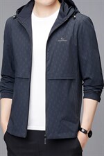 男式戴帽夹克外套青年商务宽松休闲茄克百搭夹克ASD8031-P190，男装夹克，电商B212（原钱塘6029）