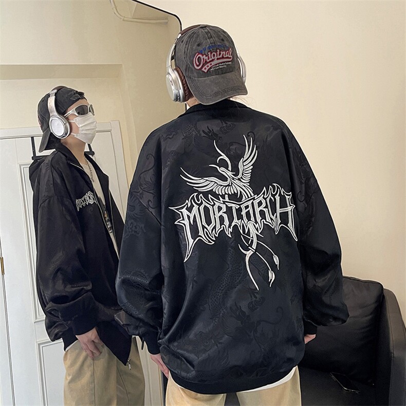 B266-FG13-P7023秋季新款宽松休闲刺绣加印花开衫卫衣,男装卫衣,星座B257-1