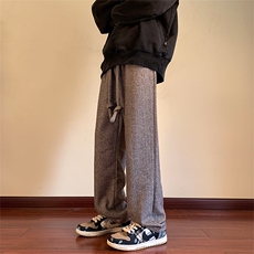 03直播品质秋冬新款毛呢裤子宽松直筒休闲裤子潮XZ211-1-2351-P60，男装休闲裤，星座211-1