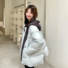 海盐蓝针织披肩短款羽绒服女2025冬季新款白鸭绒显瘦不臃肿外套，女装羽绒服，2C016