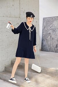 小香风连衣裙图片