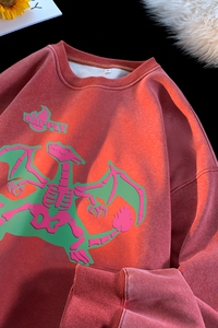 秋装复古美式水洗做旧重磅圆领卫衣301B-JB7516-P58图片
