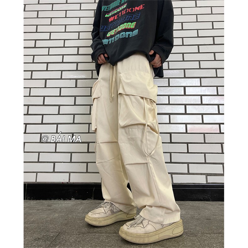 美式高街5工装直筒裤男潮牌hiphop阔腿拖地裤XZ211-1-K2202-P65,男装工装外套,星座211-1
