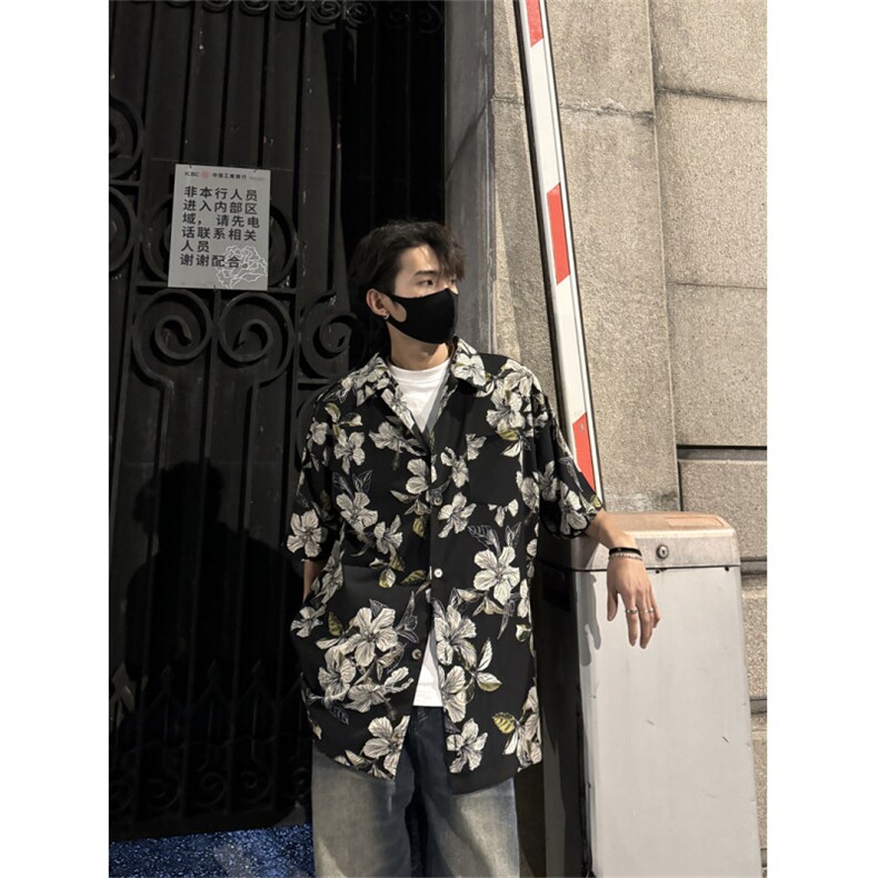 经典~夏威夷复古满印花短袖衬衫，现货!！1005-FWCS06-特P35,男装T恤,星座1005