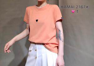 五色压花T恤，女装T恤，卡麦