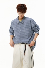 2026春季新款休闲男生日系格子宽松衬衫B315-ST001-特p40控88，男装衬衫，电商B315