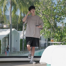 钢印短袖T恤新款简约潮流半袖圆领T恤B225-T9355-P42-X55，男装T恤，电商B225