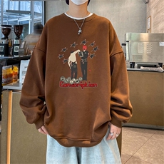特P25控48秋冬新款男士圆领卫衣宽松休闲日常百搭上衣WQ2440，男装卫衣，电商B370