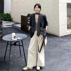 通勤风单排扣包袖圆领一粒扣西装小众小西装设计感气质时尚休闲，女装西装，浙宝210（原浙宝191）