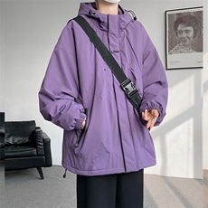 8XL-M冲锋衣外套男加棉加厚夹克秋冬户外登山服JK1313薄P90控110，男装夹克，电商D206-1
