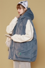 冬款中性加厚纯色连帽棉服马甲背心棉衣外套男士8130-P95控价118，男装背心/马甲，电商A441-1