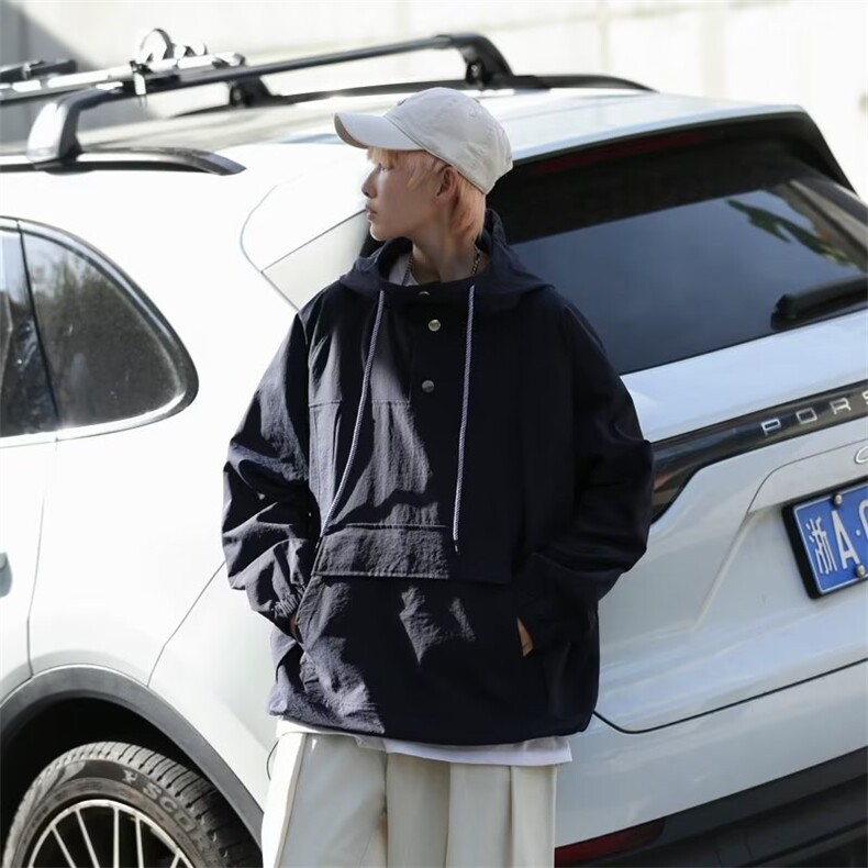 男秋季2022新款长袖夹克外套连帽冲锋衣HW79P48,男装夹克,星座1116-2