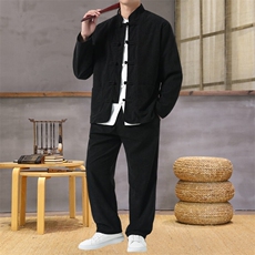 男士外套灯芯绒夹克套装盘扣立领风XZ1512-2501套装-P110，男装夹克，星座1512