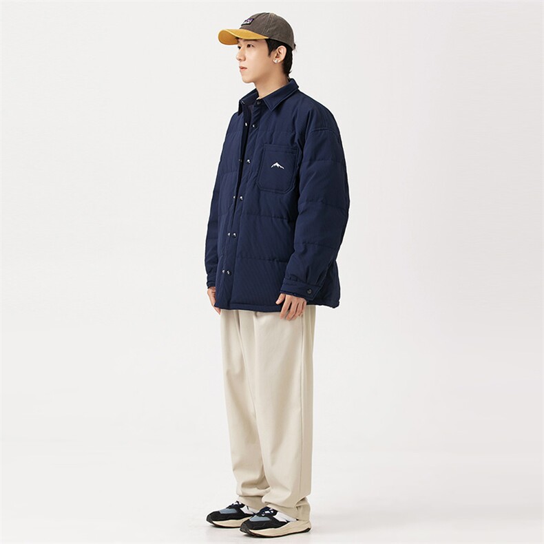 外27-2日系工装衬衫夹克羽绒服90白鸭绒(新标）YR05-P195,男装夹克,新杭派外27-2