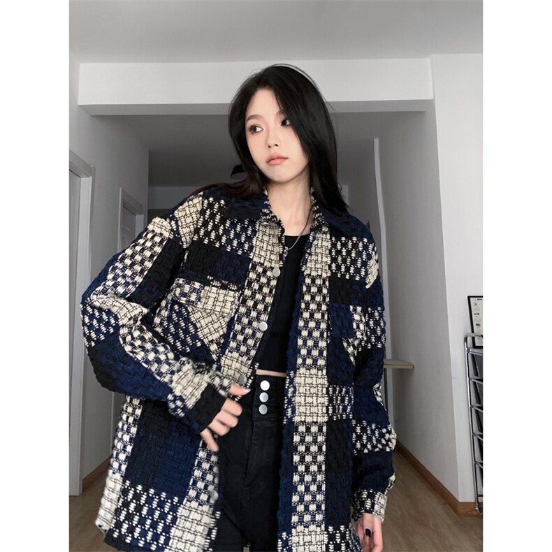 小香风男女同款加厚衬衣时尚潮衬衫228-11057-P52,男装衬衫,星座228-1