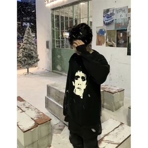 美式圆领毛衣男慵懒风休闲针织衫M5211-P55图片
