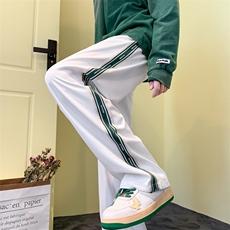 休闲裤男美式潮牌街头vieb条纹长裤宽松直筒运动裤子K060-P35，男装休闲裤，星座308B-1