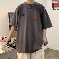 抖音得物二开现货220克夏装重磅美式高街宽松短袖t恤MT295，男装T恤，电商A486-1
