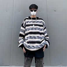 美式圆领毛衣男慵懒风休闲针织衫MY255P48，男装针织衫/毛衣，星座1116-2