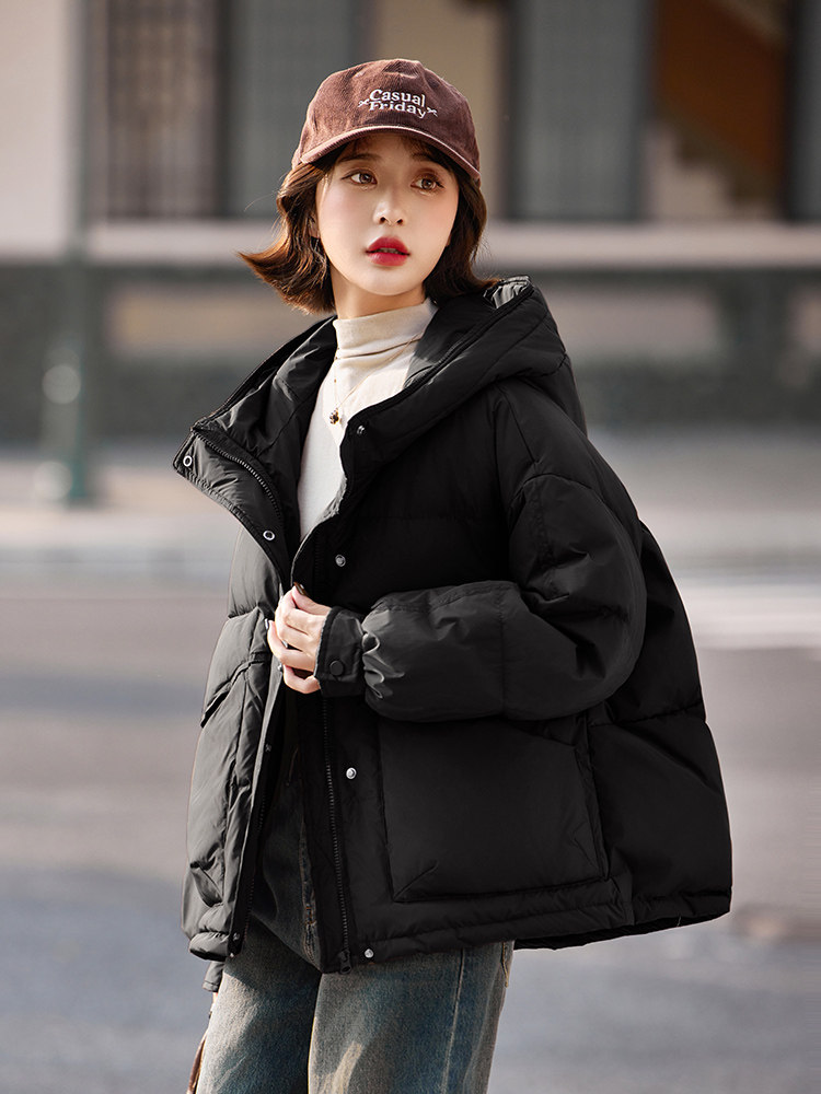 短款羽绒服女冬季2024新款高端洋气小个子云朵泡芙面包服外套,女装羽绒服,靓衣阁