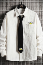 LC42089-P45痞帅领带长袖衬衫男士大码dk制服男jk衬衣男网格挂拍，男装衬衫，电商A040A