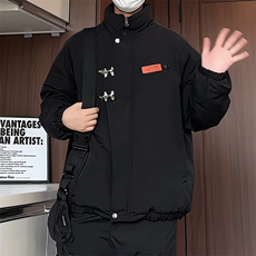MY102J/P85冬季新款飞机扣棉衣男新中式加棉加厚棉袄外套新款棉服，男装棉衣，电商基地A050