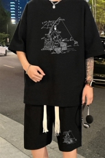 套装！华夫格套装短袖T恤短裤男HTZ533-特p：38，男装牛仔裤，电商B371