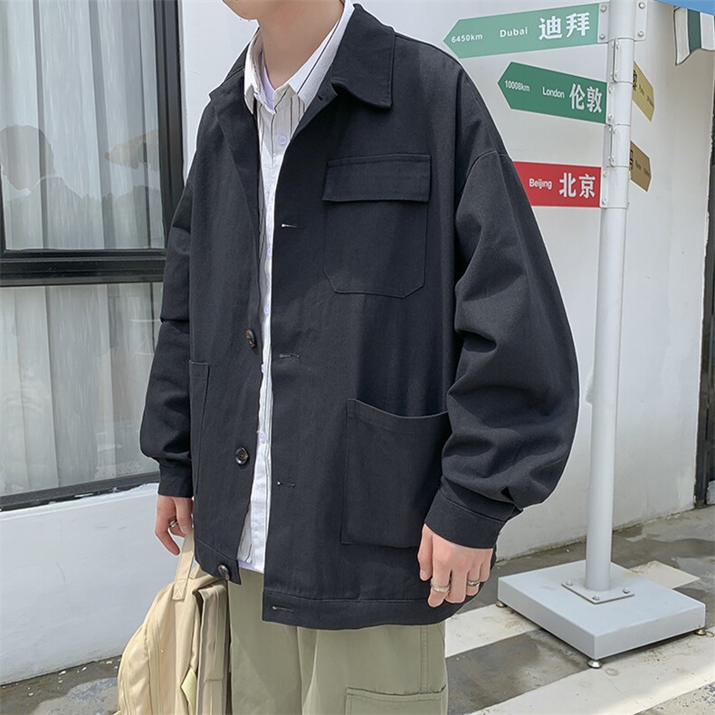 纯潮牌机能ins外套学生宽松百搭chic工装潮帅气夹克W1303-P50,男装夹克,星座512-4