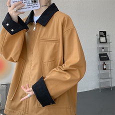 8XL-M明星同款工装猎装夹克哈灵顿外套男底特律衬衫秋季JK1325P88，男装夹克，电商D206-1