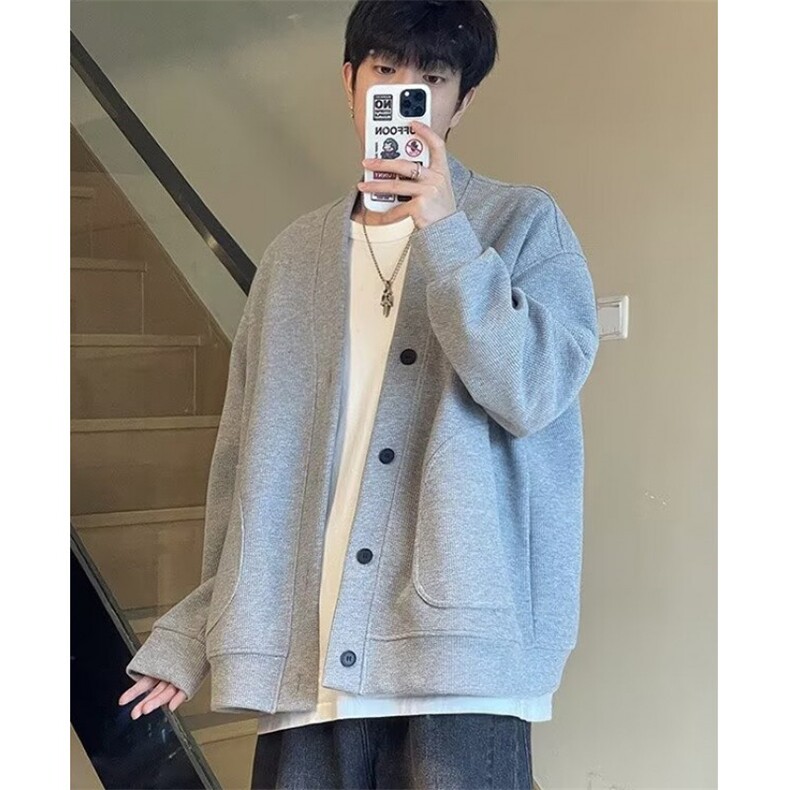 时尚ins日系文艺新款原宿简约潮流高质量华夫格复合卫衣W8689,男装卫衣,星座1116A（原606A-3）