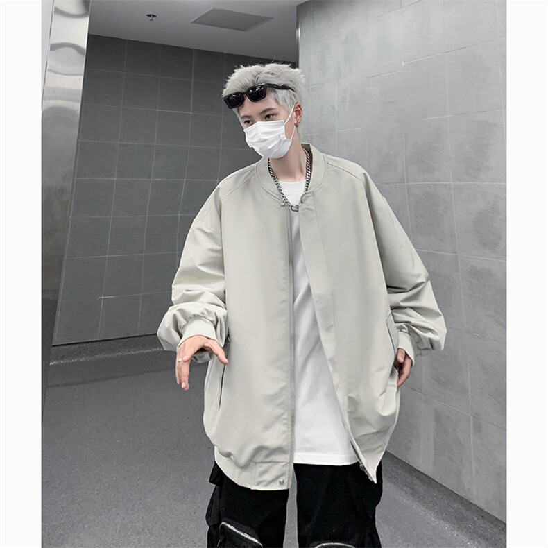 港风大码美式潮牌男女情侣款立领夹克外套 XZ213-JKMM03-P75控98图片