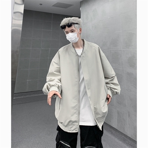 港风大码美式潮牌男女情侣款立领夹克外套 XZ213-JKMM03-P75控98图片